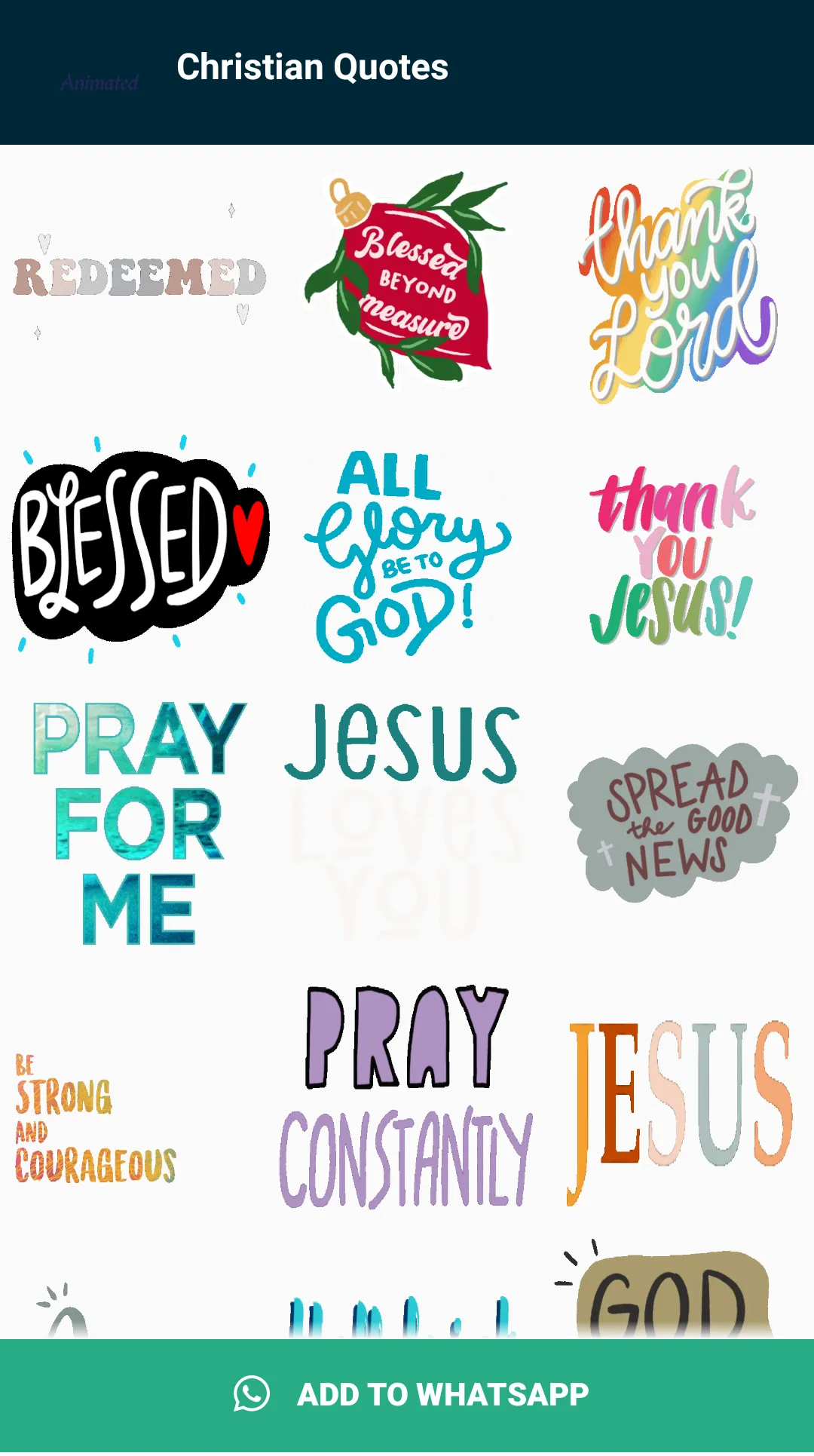 Christian Animated Stickers | Indus Appstore | Screenshot