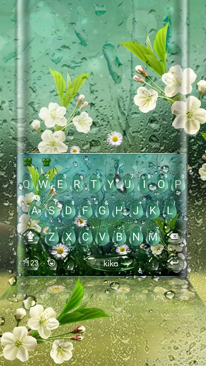 Summer Rain Waterdrop Keyboard | Indus Appstore | Screenshot