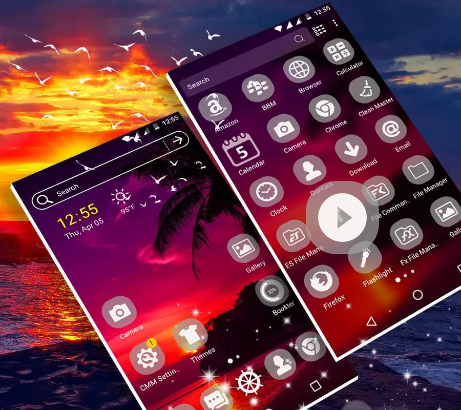 Sunset Launcher Theme | Indus Appstore | Screenshot