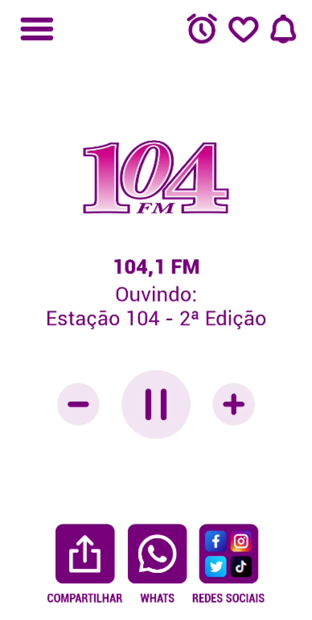 Rádio 104 FM - 104,1 FM | Indus Appstore | Screenshot