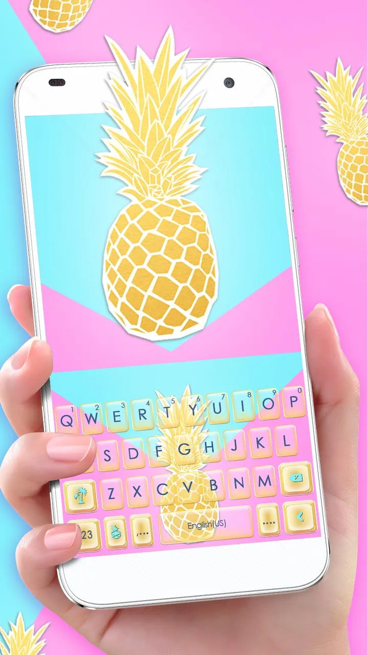 Gold Pineapple Keyboard Theme | Indus Appstore | Screenshot