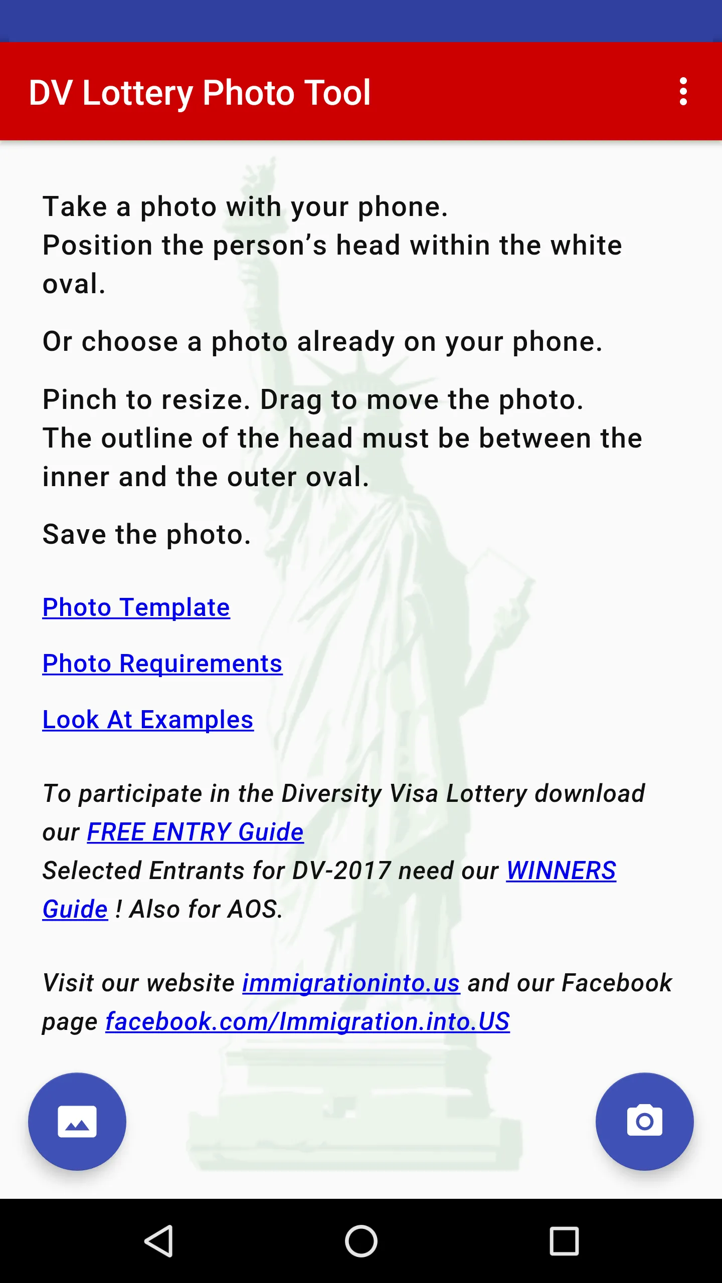 DV Lottery Photo Tool | Indus Appstore | Screenshot