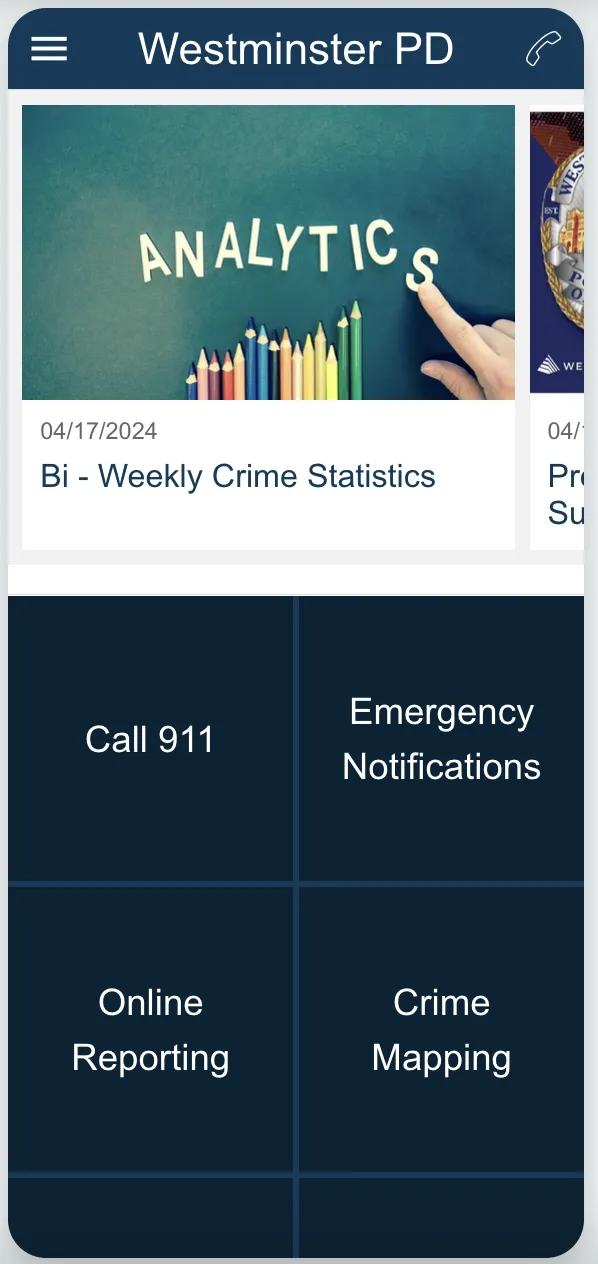 Westminster Police Department | Indus Appstore | Screenshot