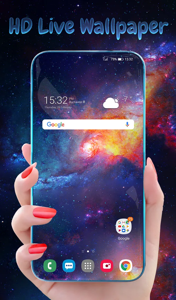 Stars Galaxy Wallpaper Theme | Indus Appstore | Screenshot