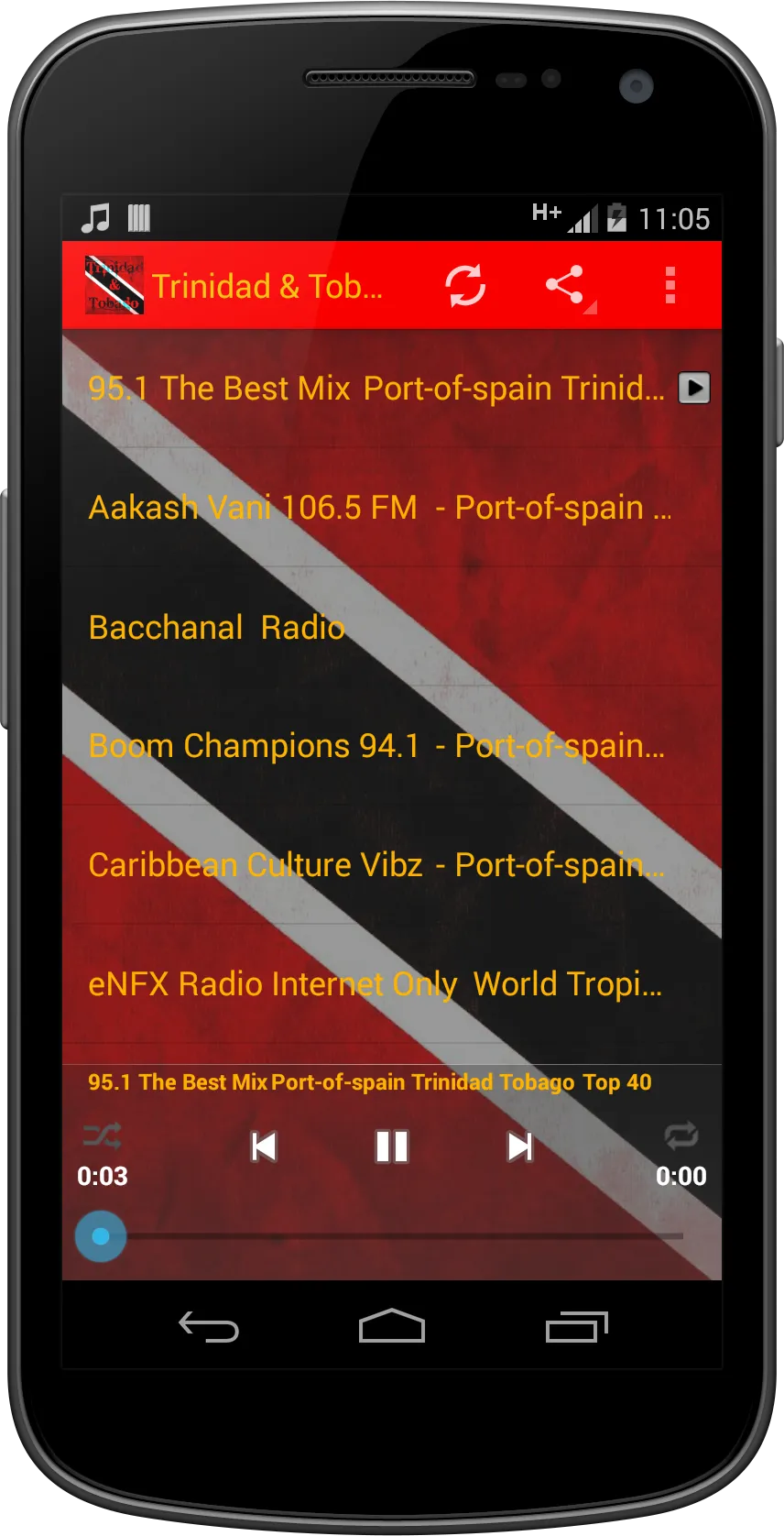 Trinidad & Tobago MUSIC Radio | Indus Appstore | Screenshot