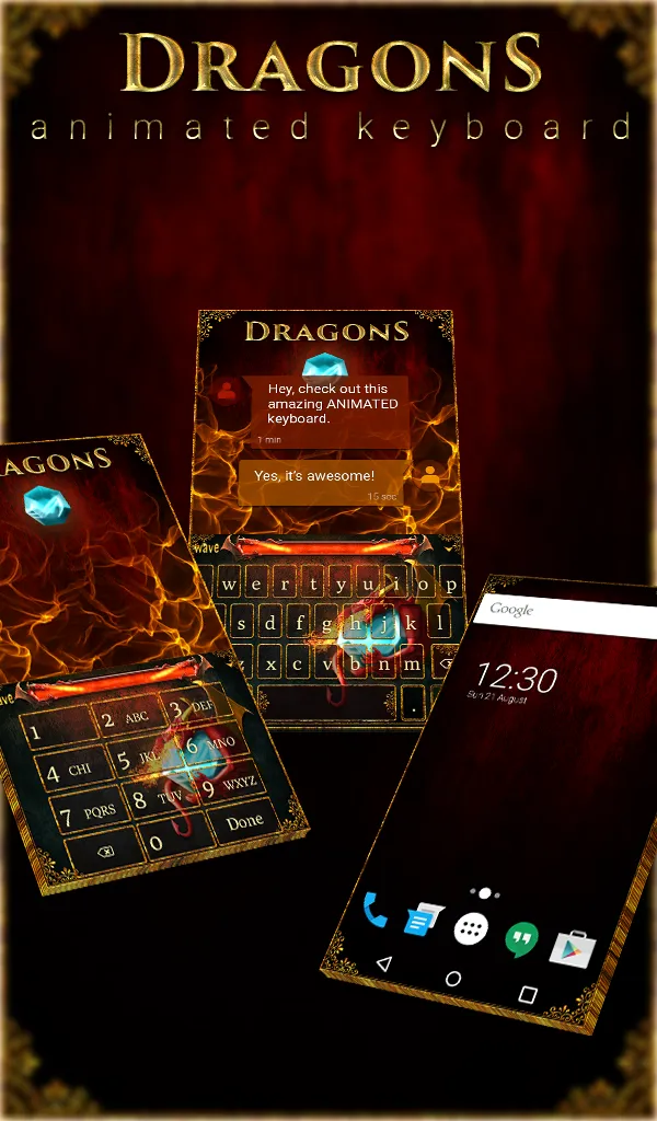 Dragons Keyboard + Wallpaper | Indus Appstore | Screenshot