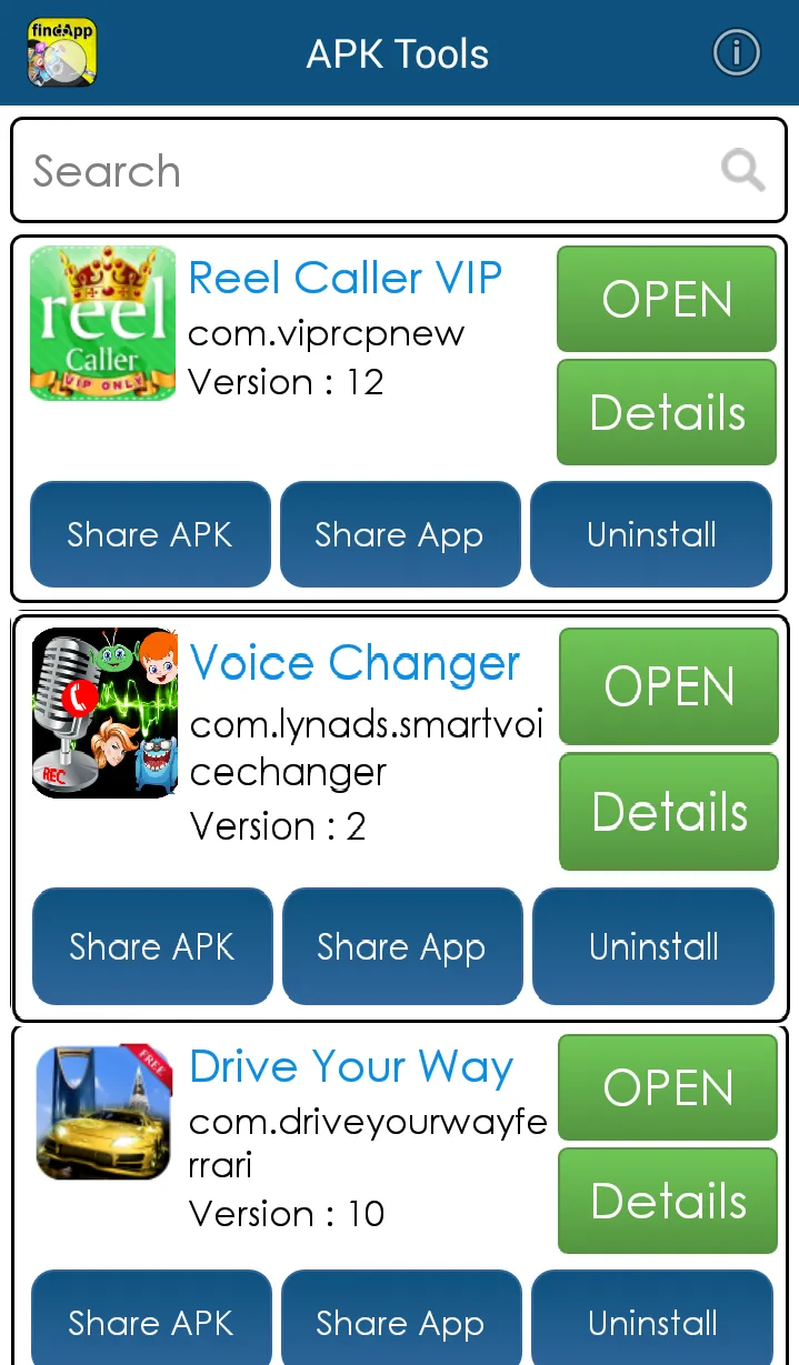 Search and find installed apps | Indus Appstore | Screenshot