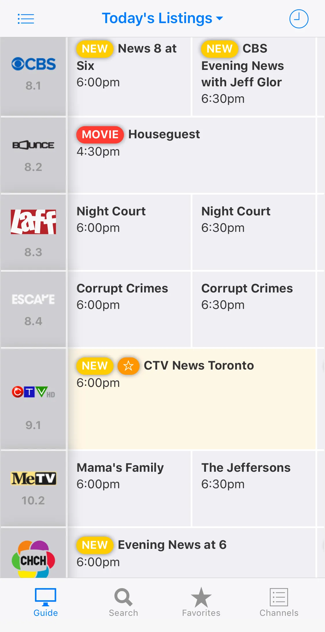 TV Listings Guide Canada | Indus Appstore | Screenshot