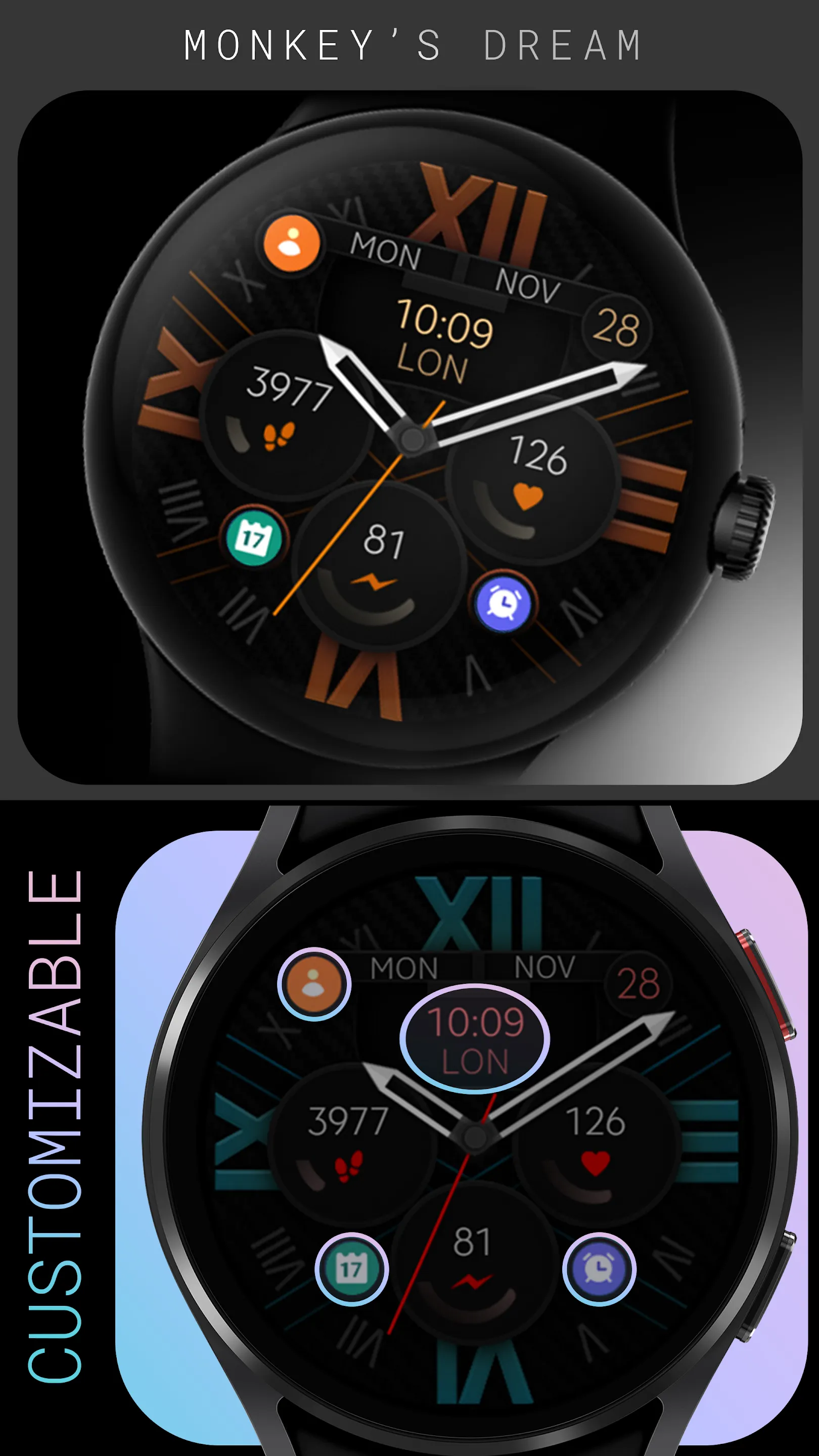 Dream 43 analog watch face | Indus Appstore | Screenshot