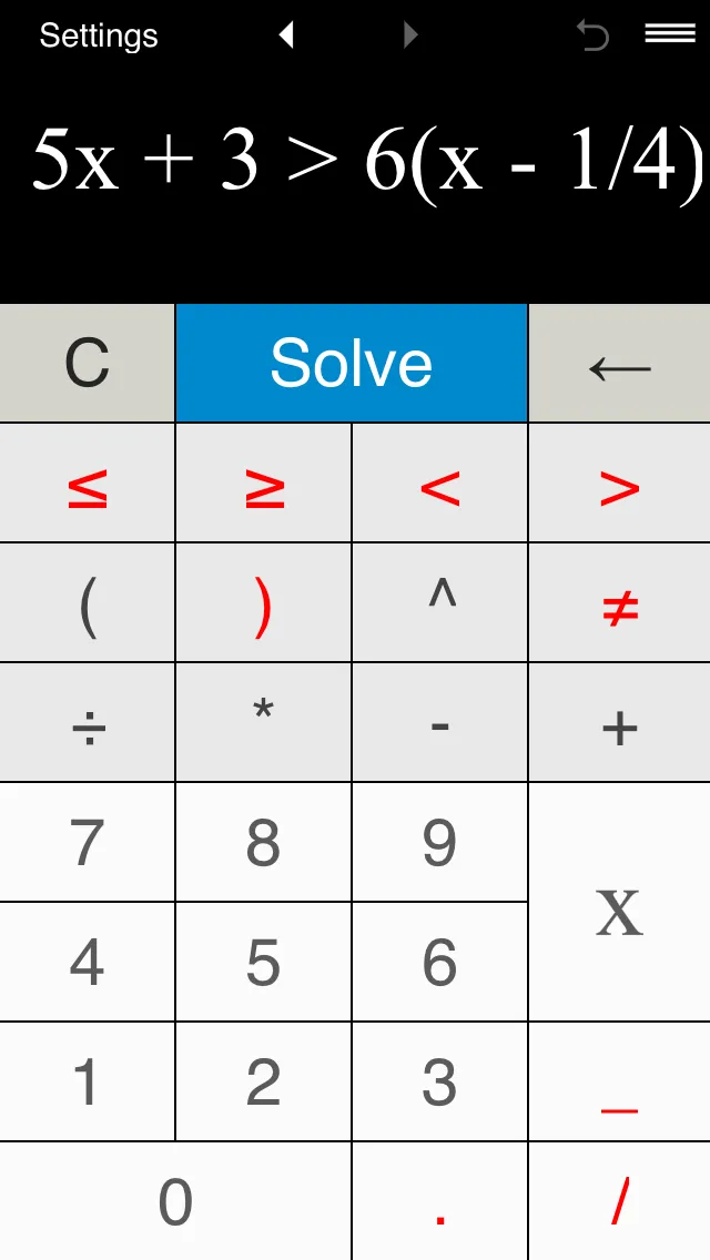 Inequality Calculator | Indus Appstore | Screenshot