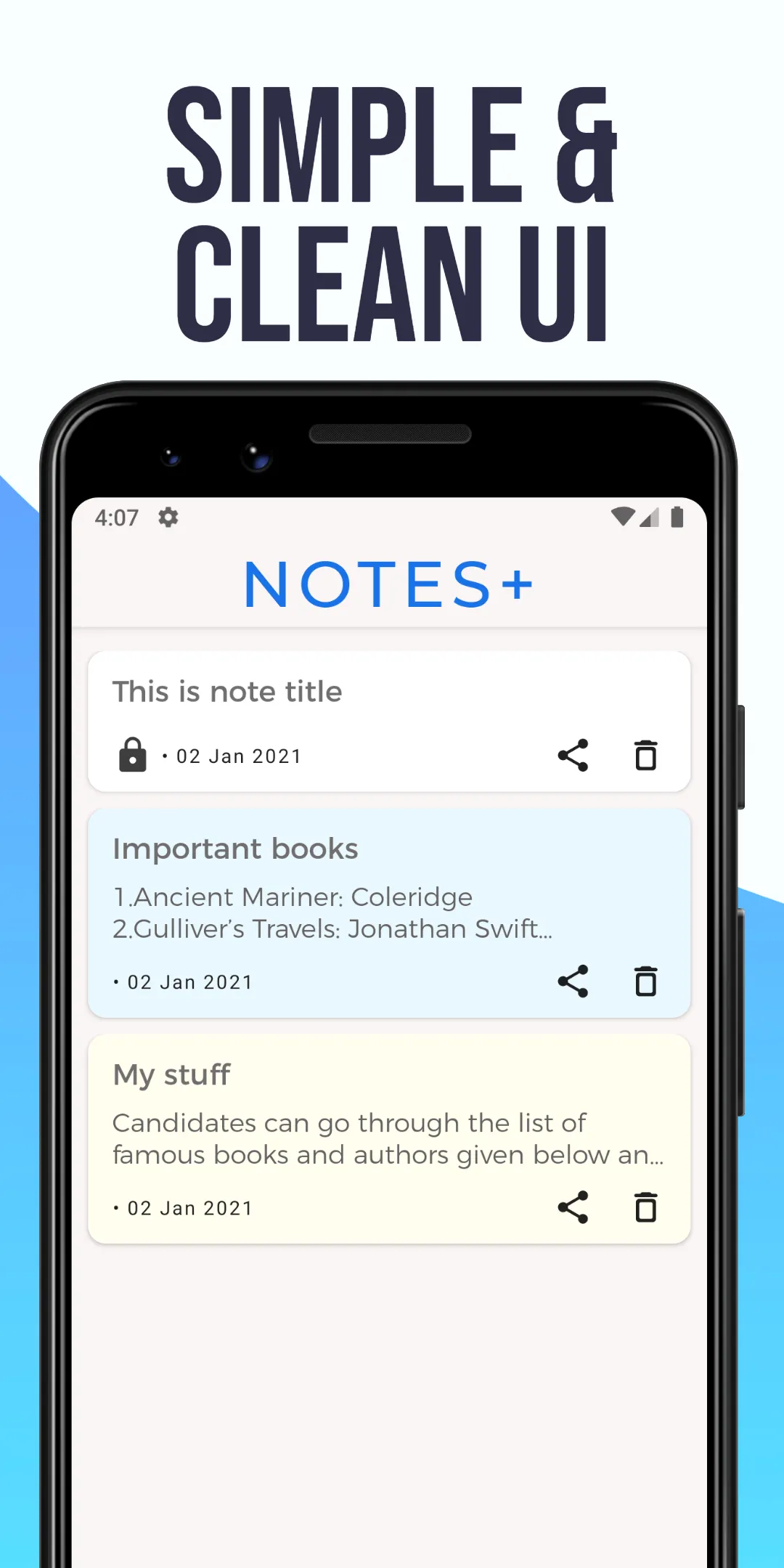 Notes+ : Protected Notes App | Indus Appstore | Screenshot