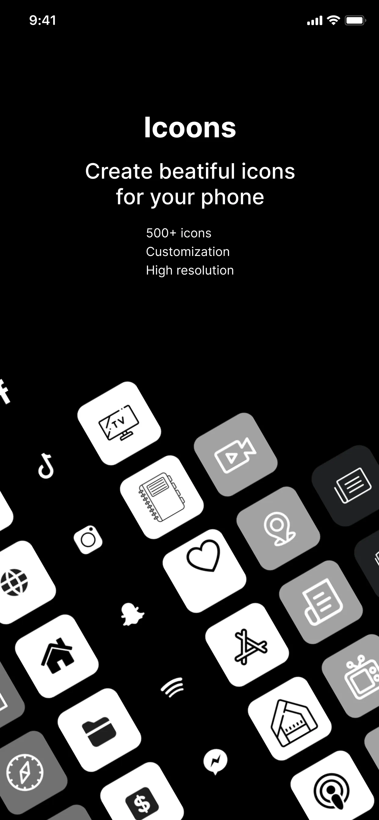 IconChic - Black Icon Pack | Indus Appstore | Screenshot