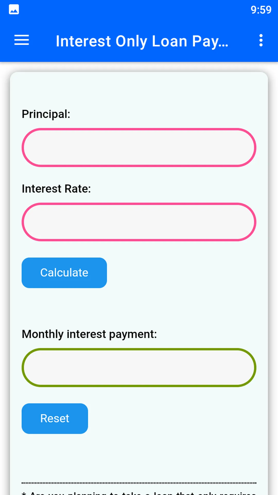 Interest Only Loan Payment | Indus Appstore | Screenshot