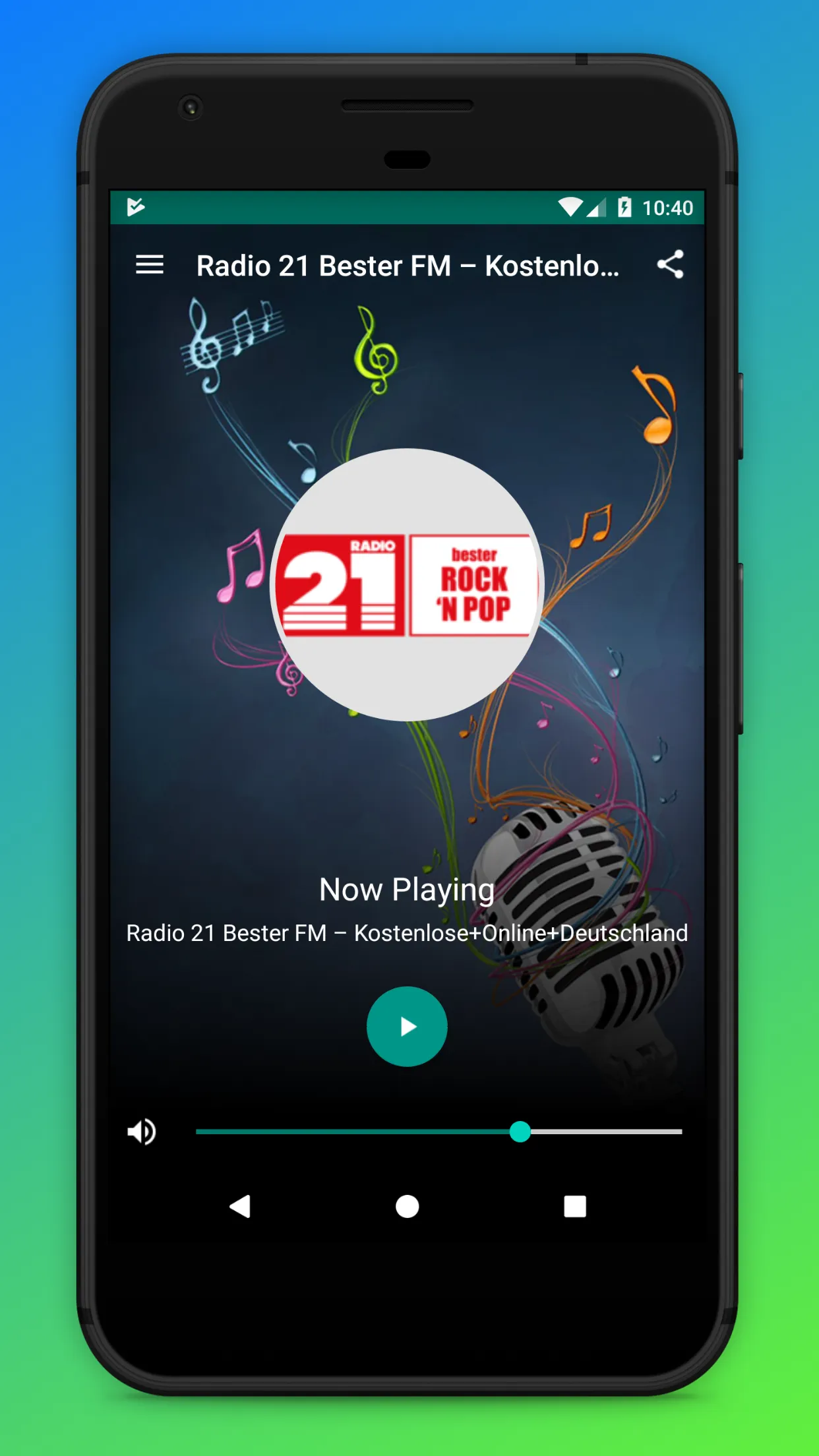 Radio 21 Rock FM Online App DE | Indus Appstore | Screenshot