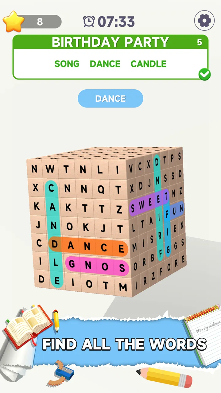 Word Search 3D Classic Puzzle | Indus Appstore | Screenshot