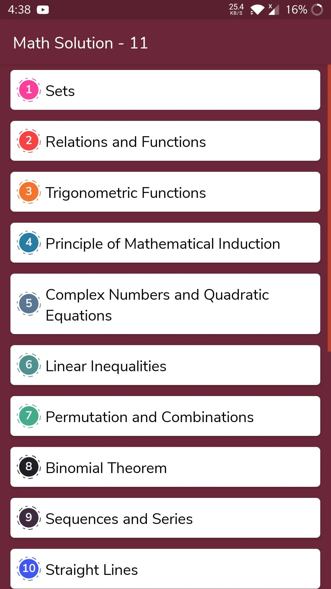 11th Maths Solution Offline | Indus Appstore | Screenshot