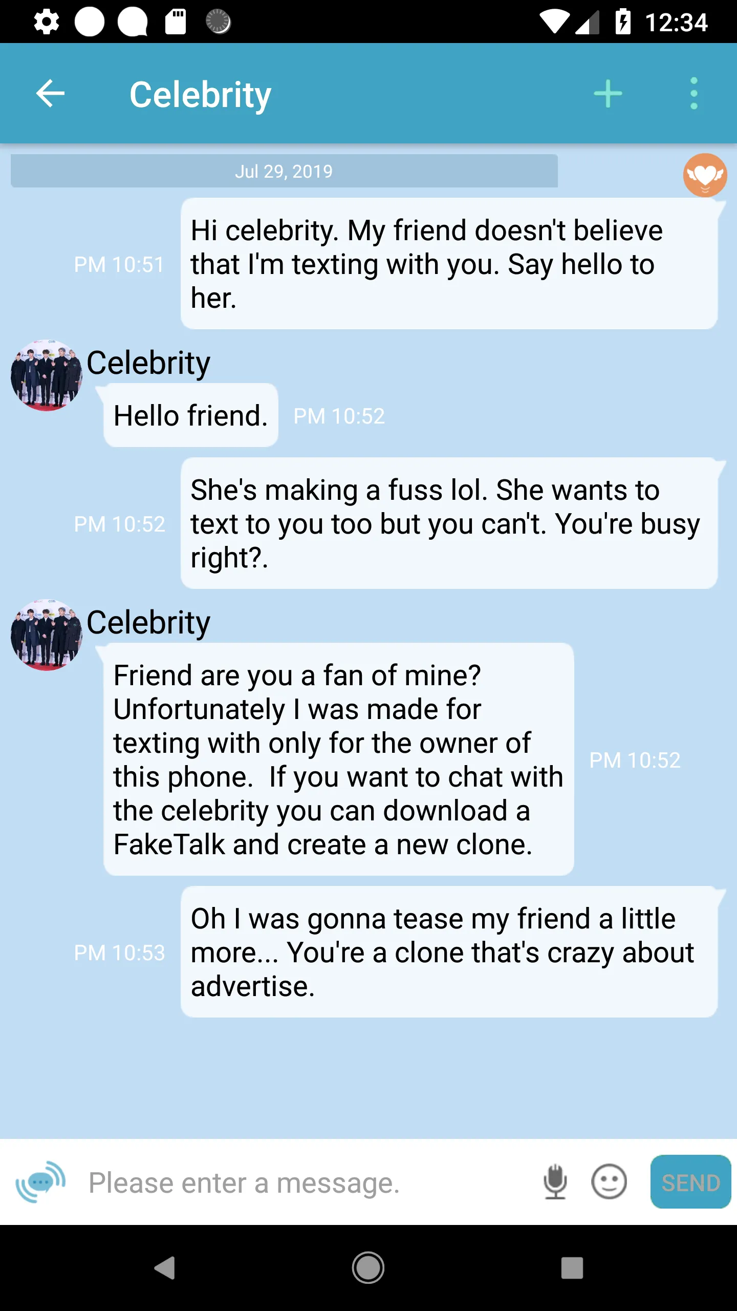 FakeTalk - Custom AI chatbot | Indus Appstore | Screenshot