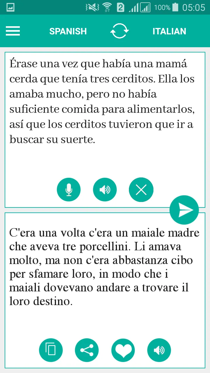 Italian Spanish Translator | Indus Appstore | Screenshot