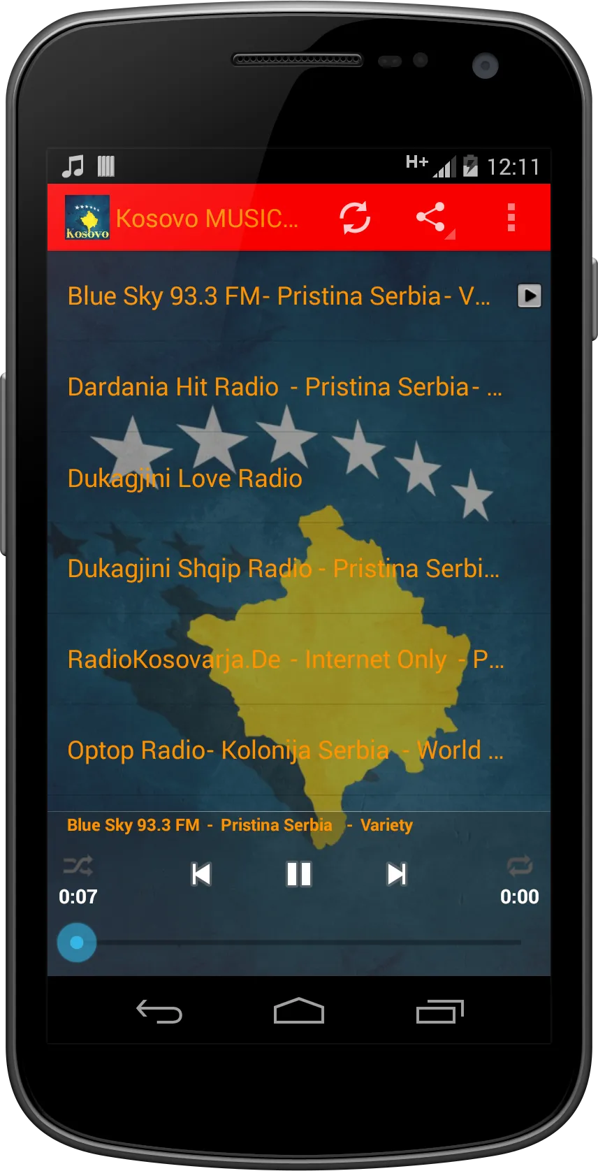 Kosovo MUSIC Radio | Indus Appstore | Screenshot