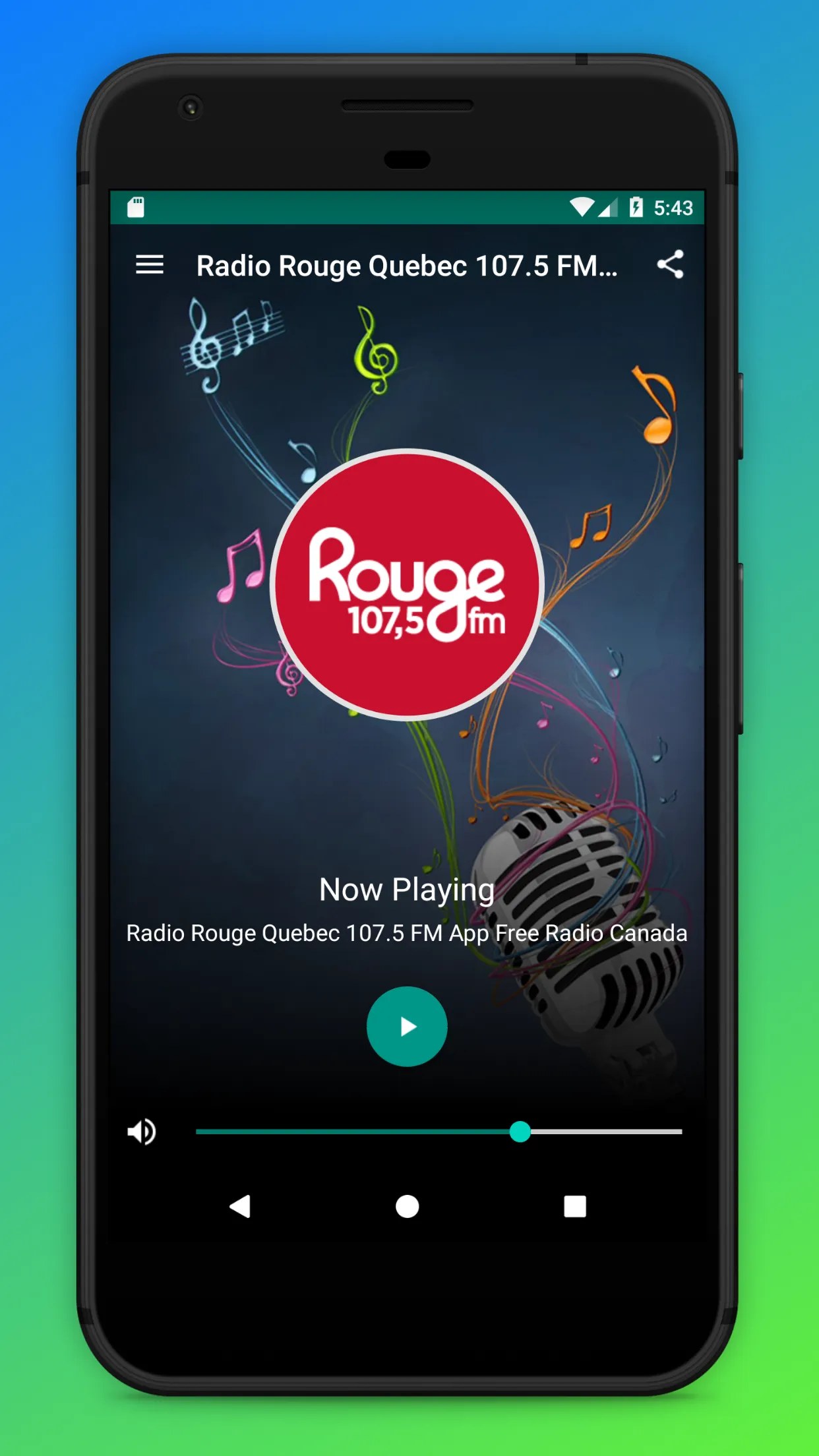 107.5 Rouge FM Quebec Radio | Indus Appstore | Screenshot