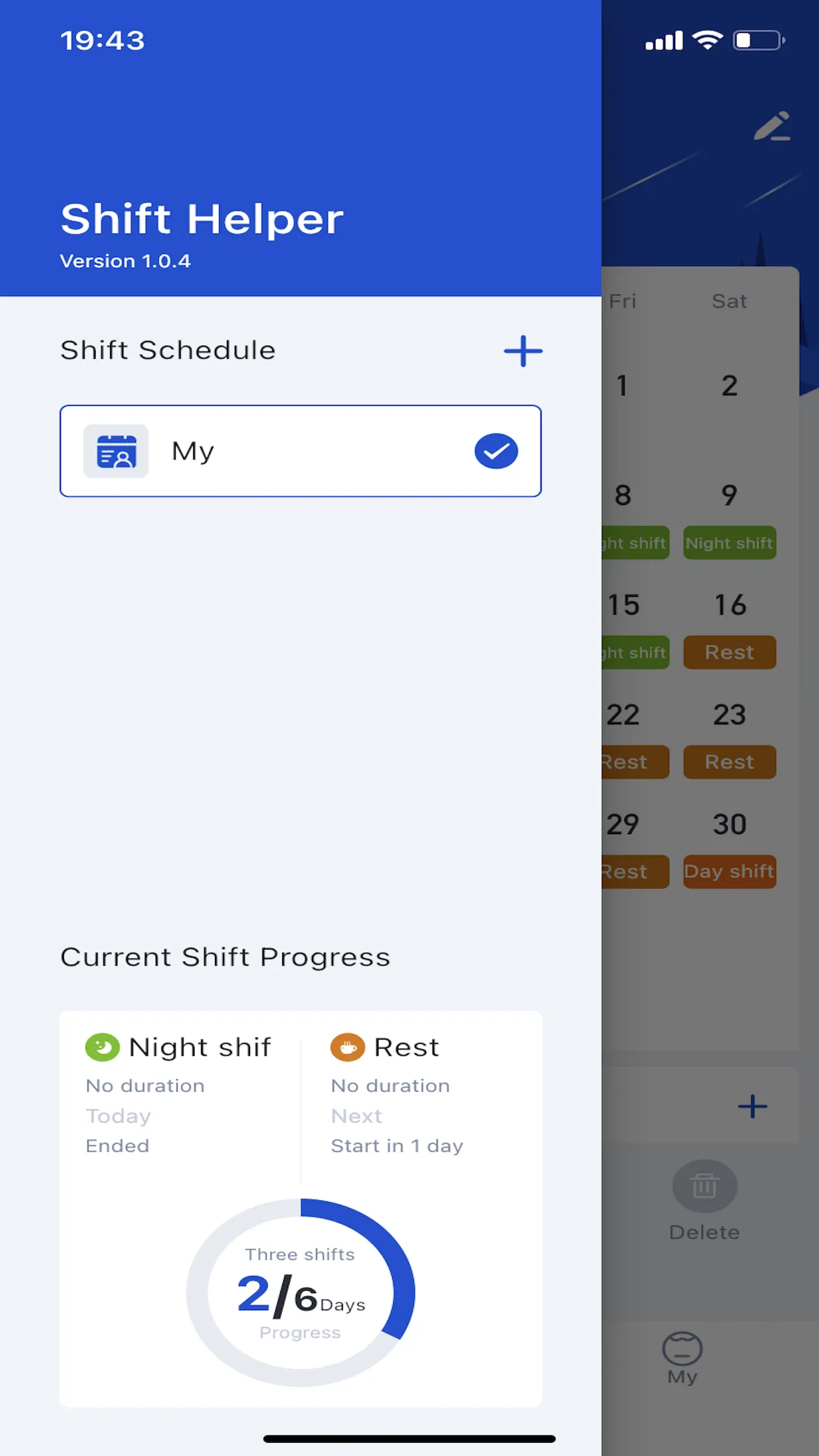 Shift Work Calendar | Indus Appstore | Screenshot