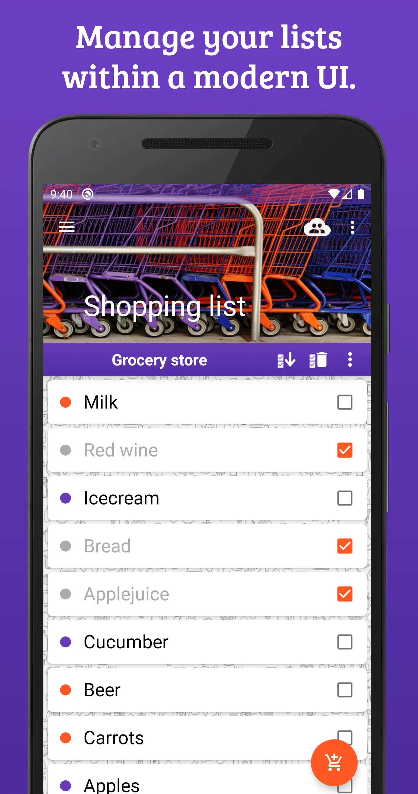 Shopping list (shareable) | Indus Appstore | Screenshot