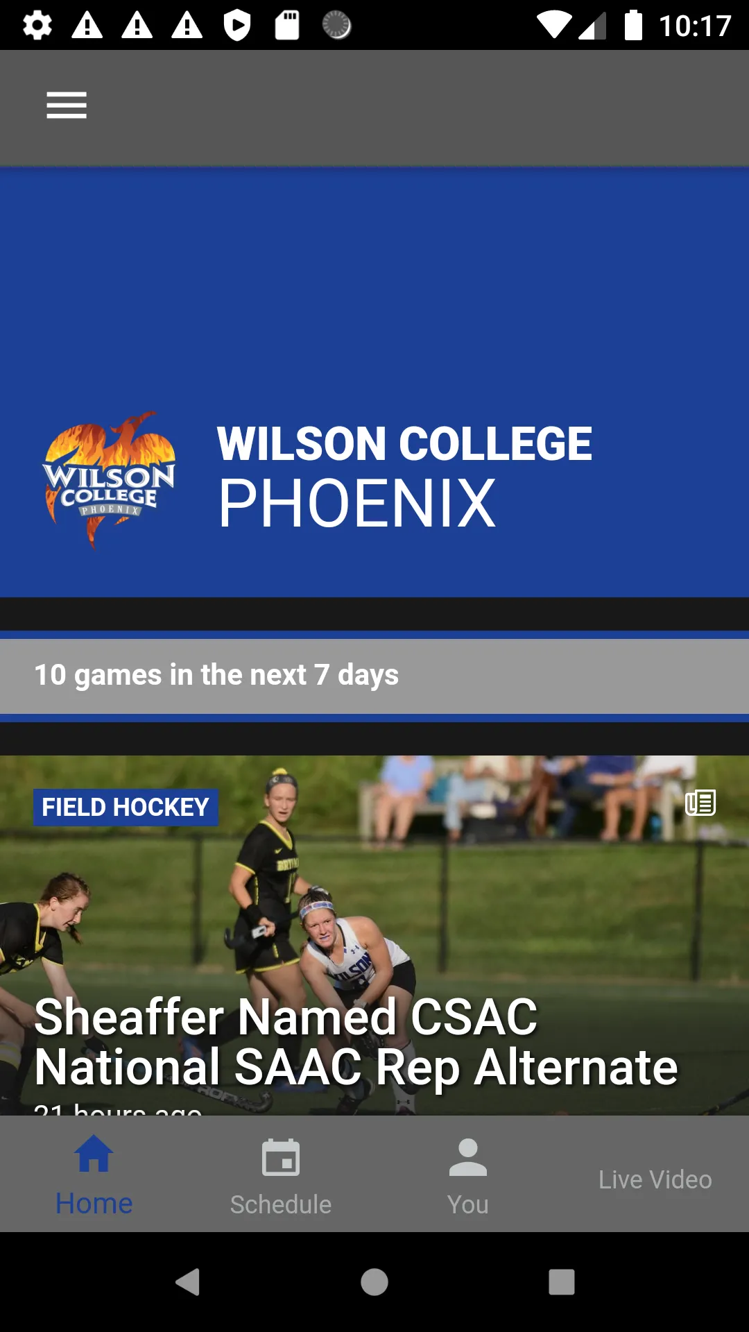 Wilson College Athletics | Indus Appstore | Screenshot