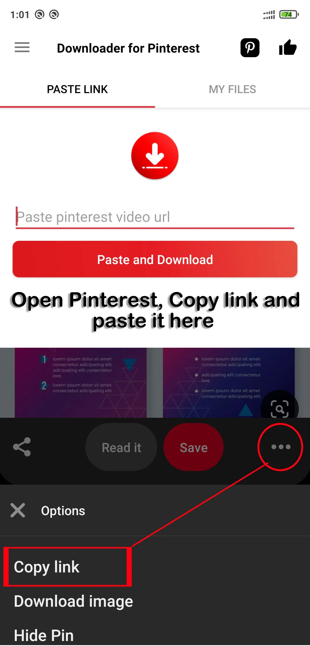 Video Downloader for Pinterest | Indus Appstore | Screenshot