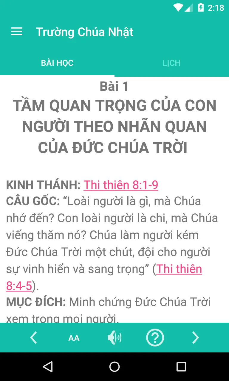 Trường Chúa Nhật | Indus Appstore | Screenshot