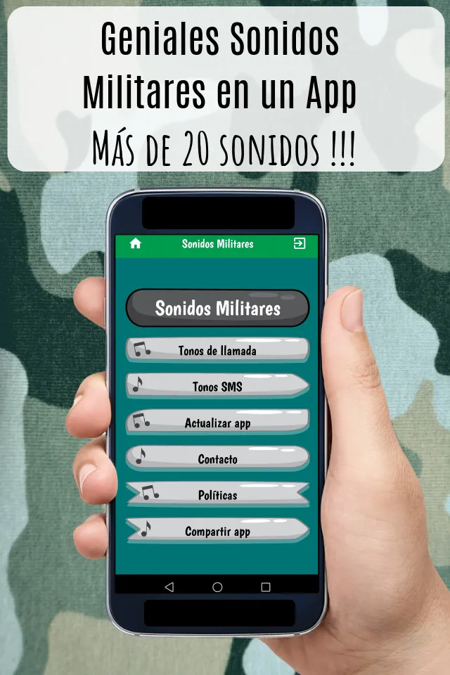 Sonidos Militares para Celular | Indus Appstore | Screenshot