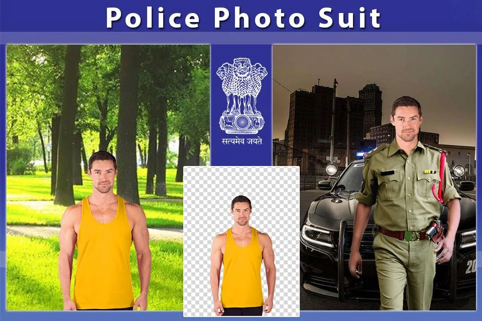 Men Police Photo Suit | Indus Appstore | Screenshot