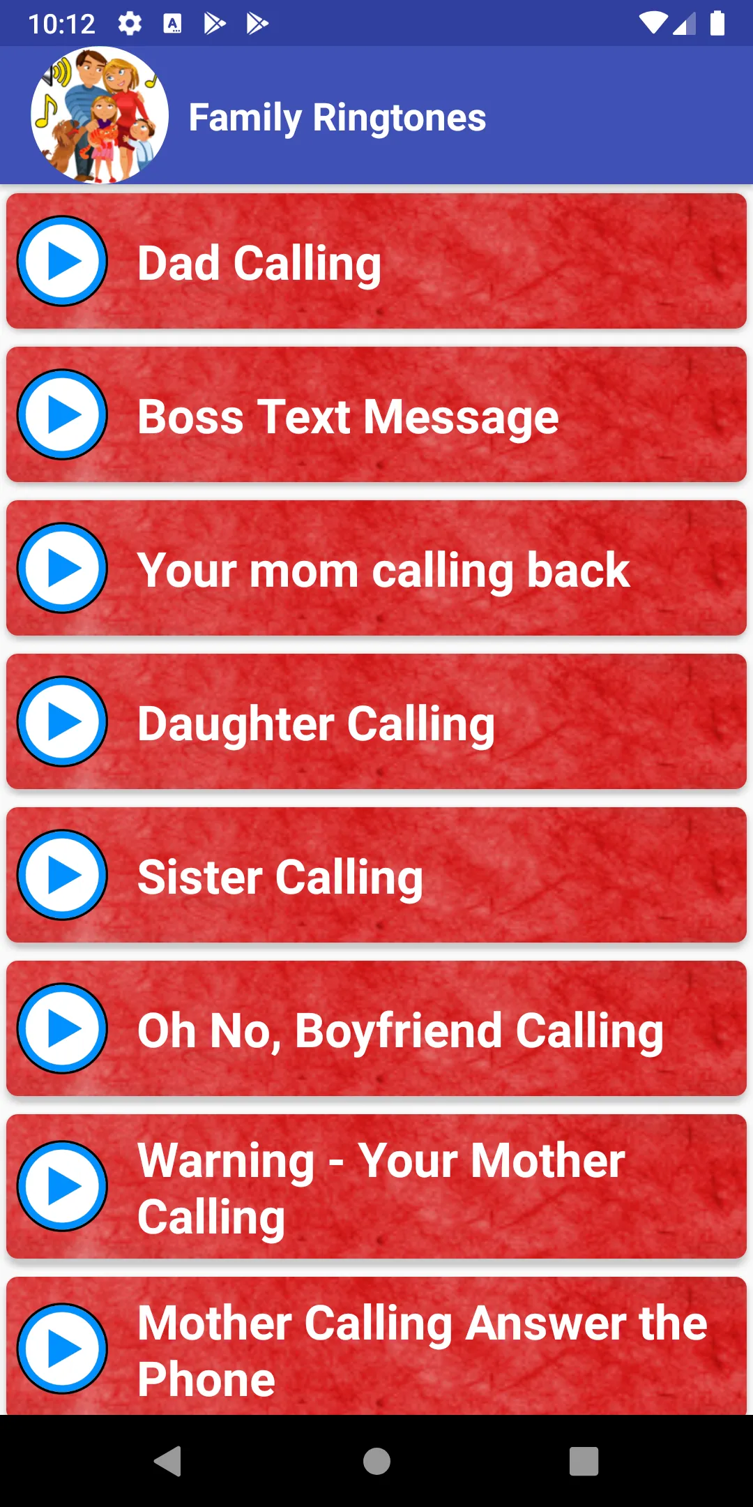 Family Ringtones | Indus Appstore | Screenshot