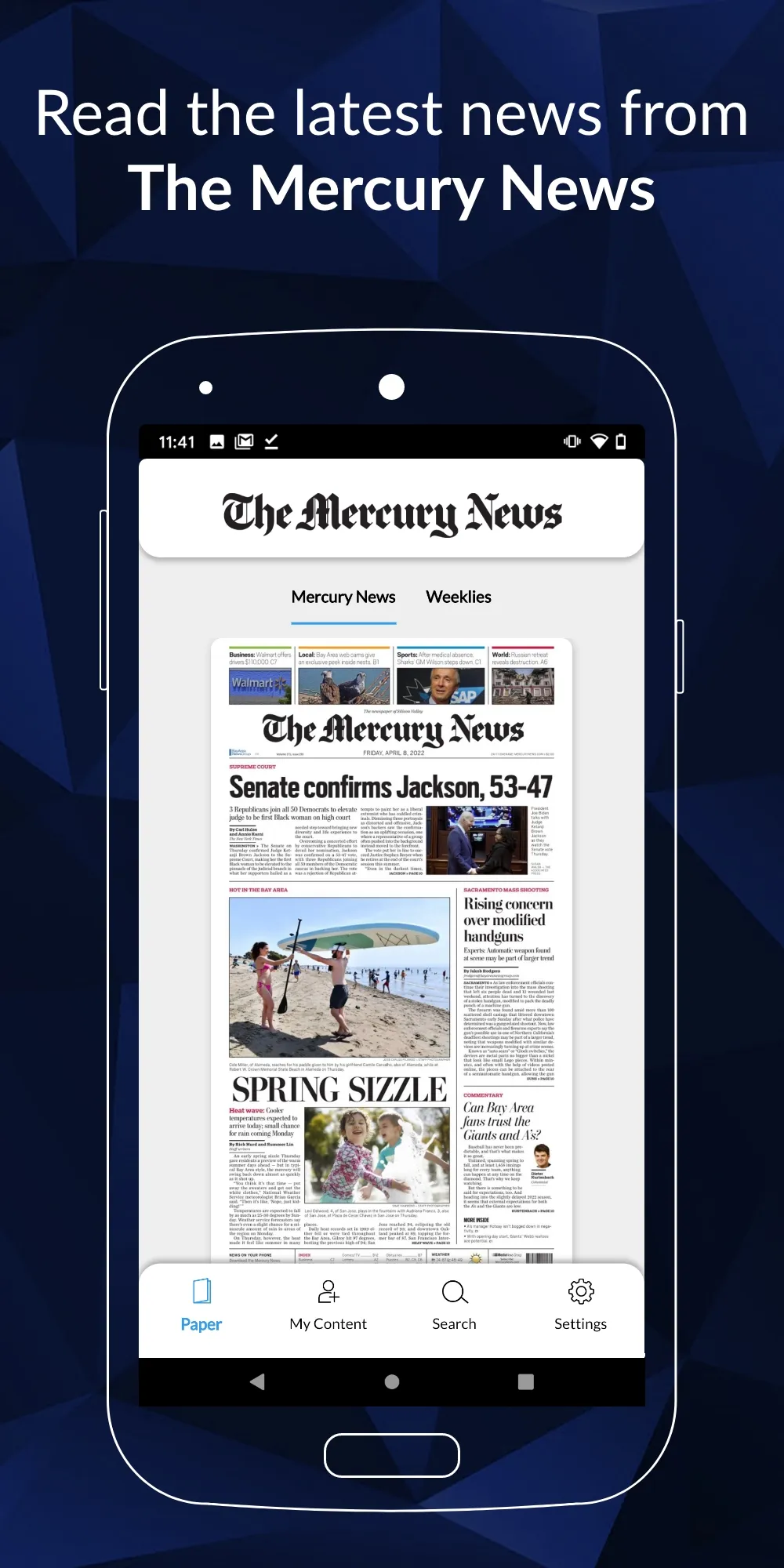 The Mercury News e-Edition | Indus Appstore | Screenshot