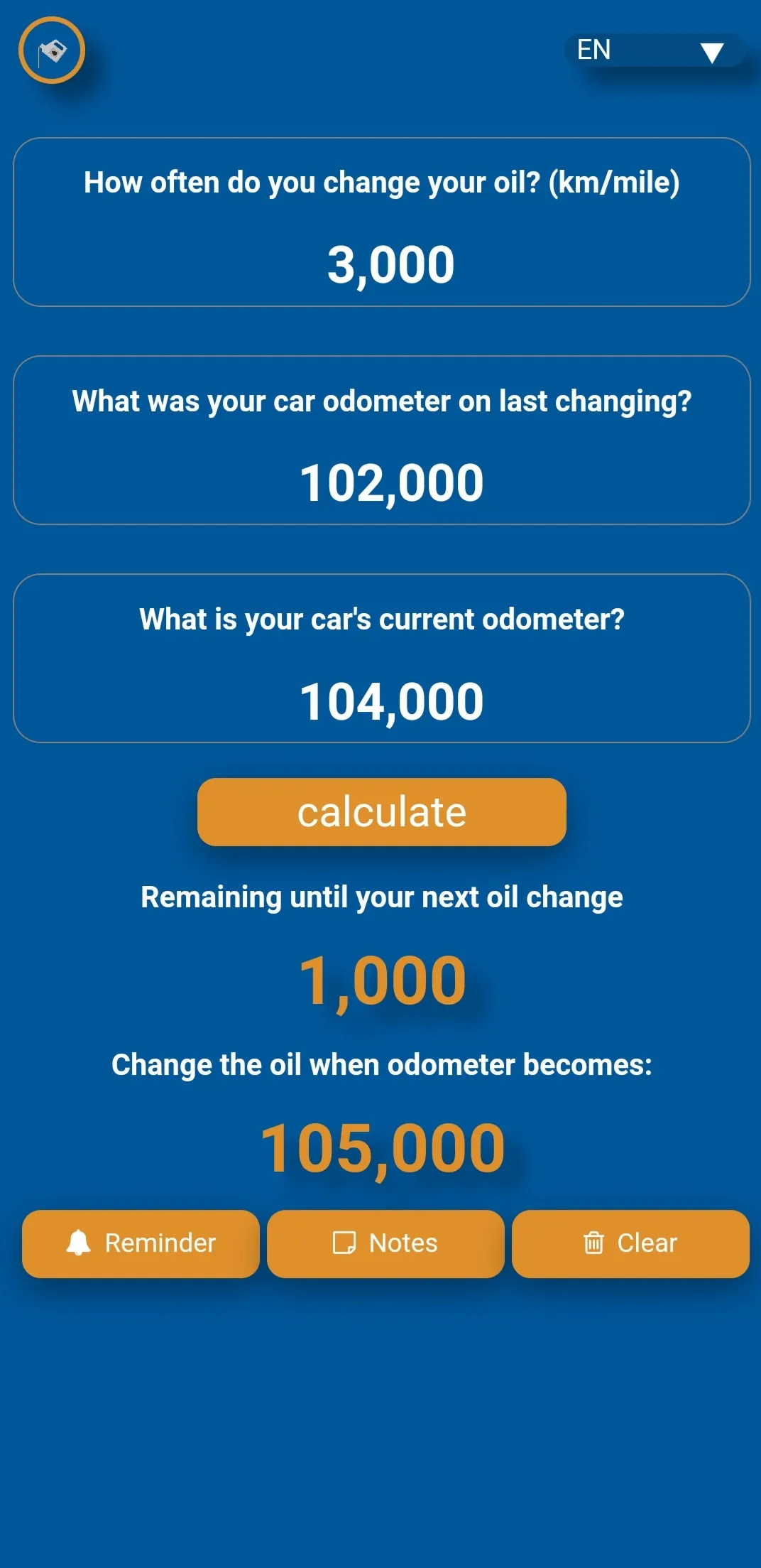 Oil Change Reminder | Indus Appstore | Screenshot