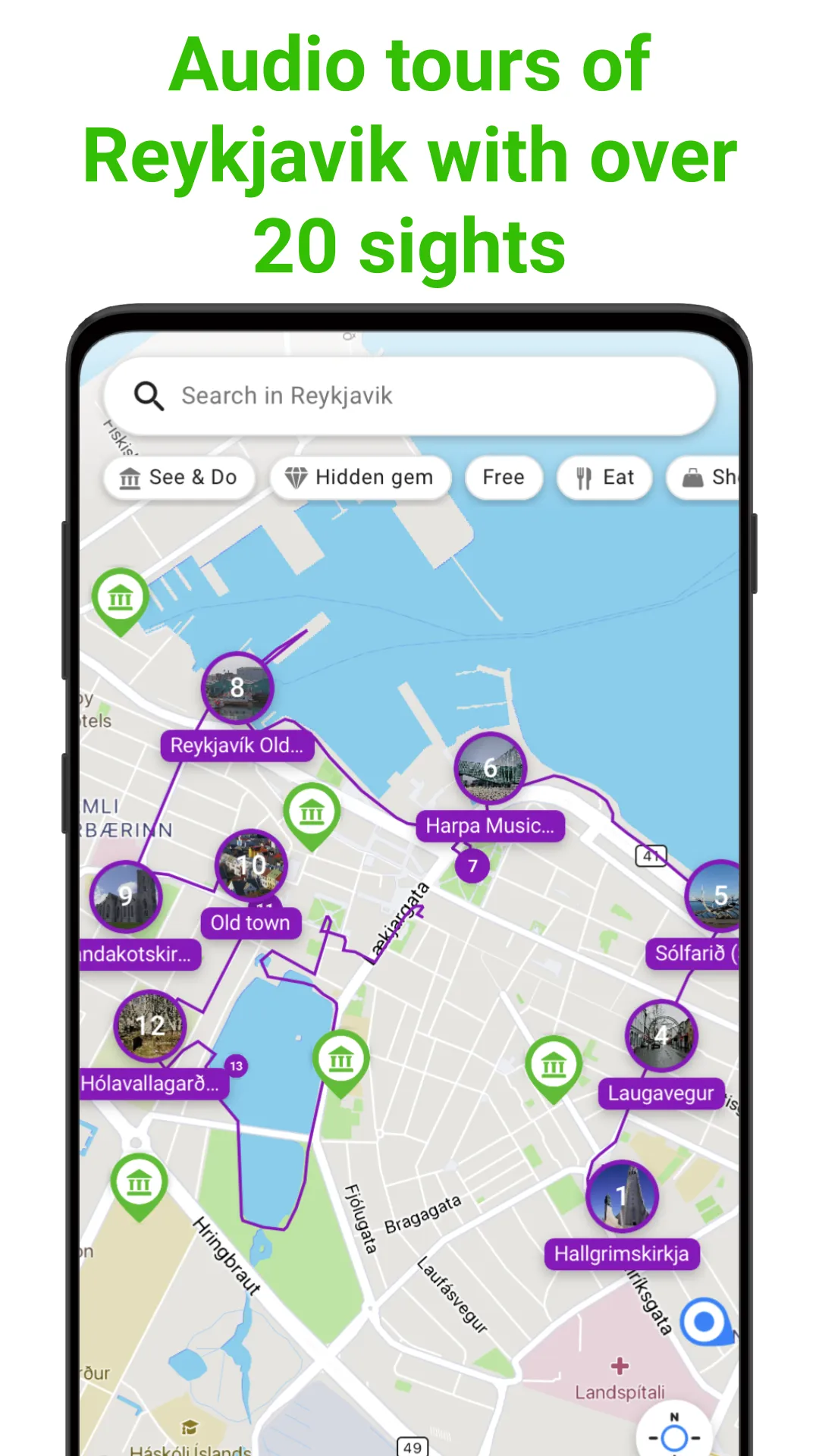 Reykjavik SmartGuide | Indus Appstore | Screenshot