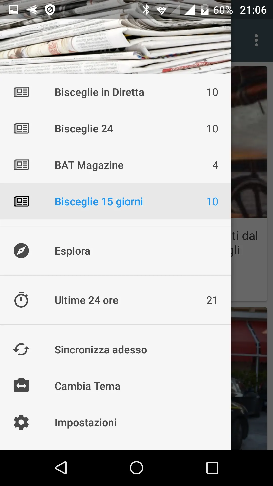 Bisceglie notizie locali | Indus Appstore | Screenshot