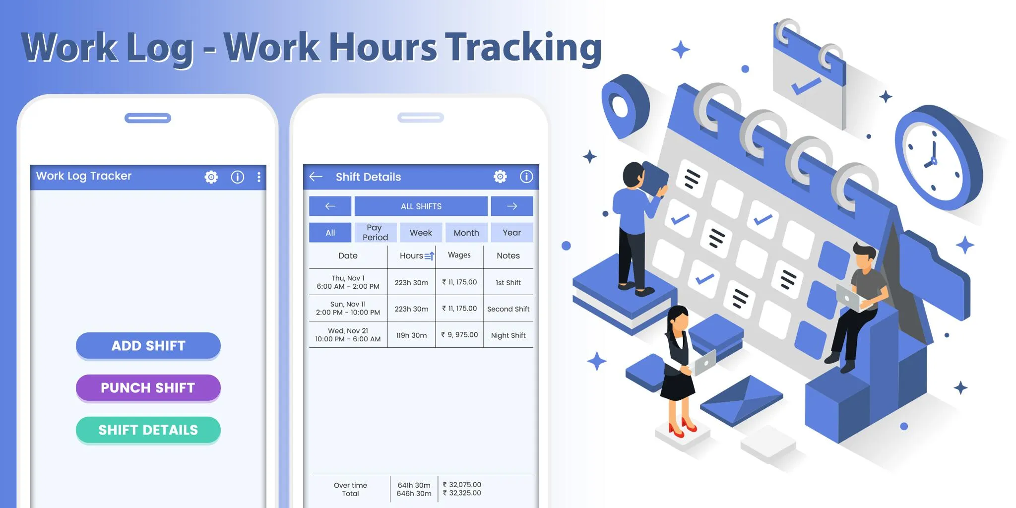 Work Log - Work Hours Tracking | Indus Appstore | Screenshot