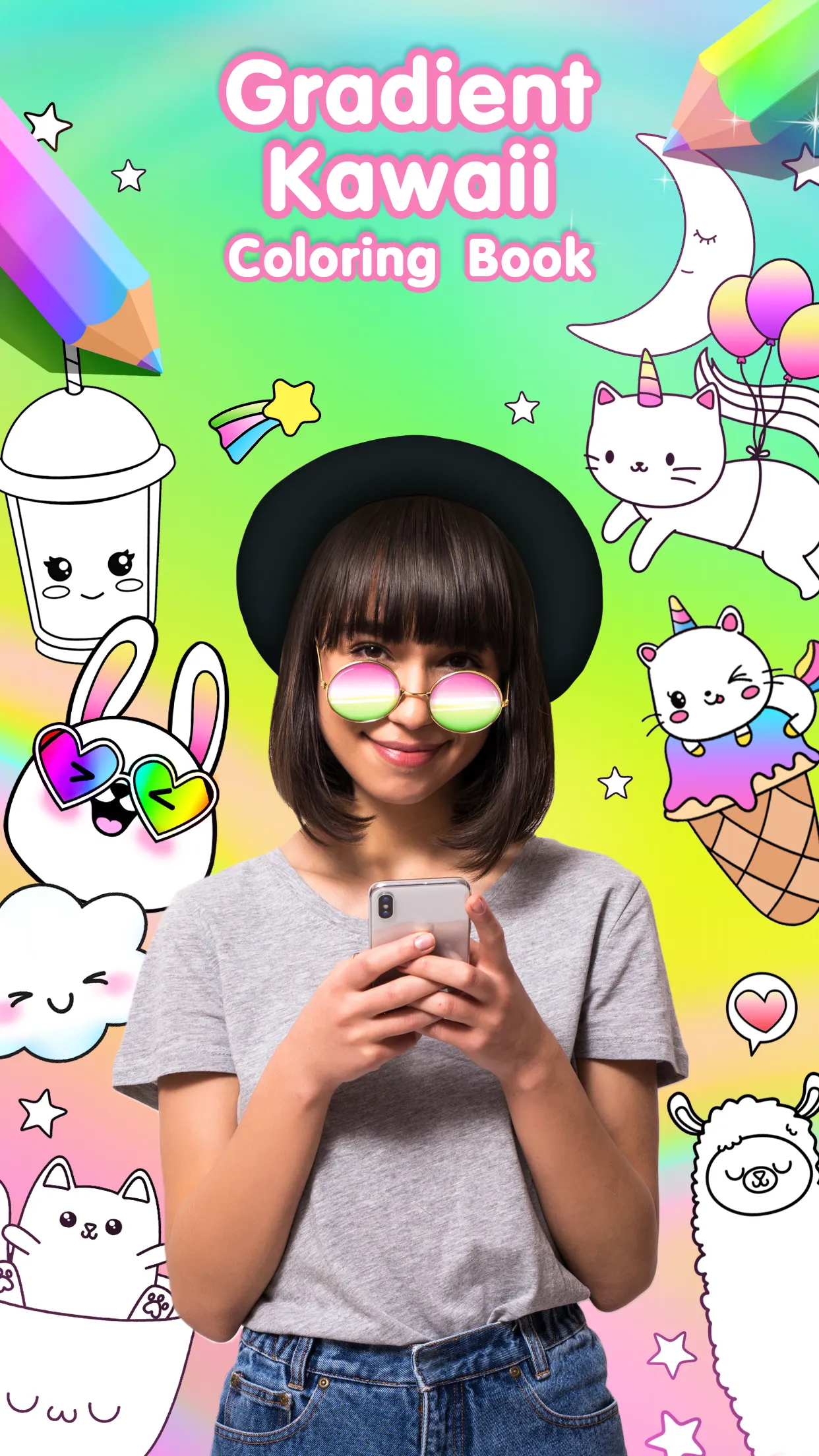 Gradient Kawaii Coloring Book | Indus Appstore | Screenshot