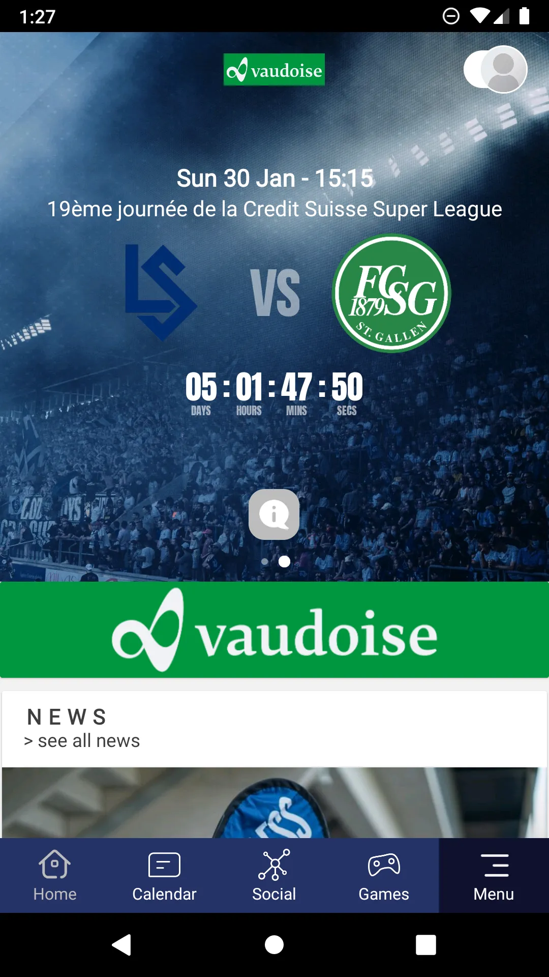 FC Lausanne-Sport | Indus Appstore | Screenshot