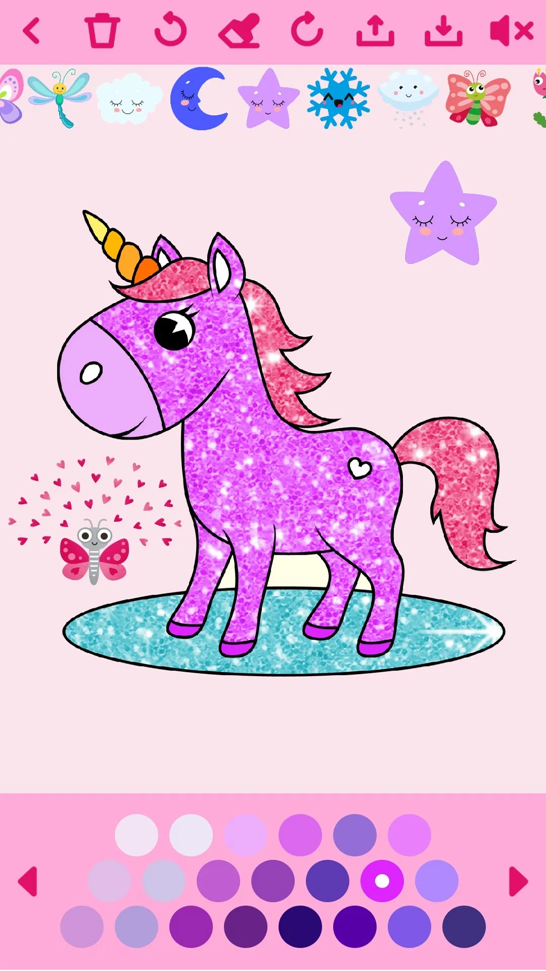 Glitter Coloring Game for Kids | Indus Appstore | Screenshot