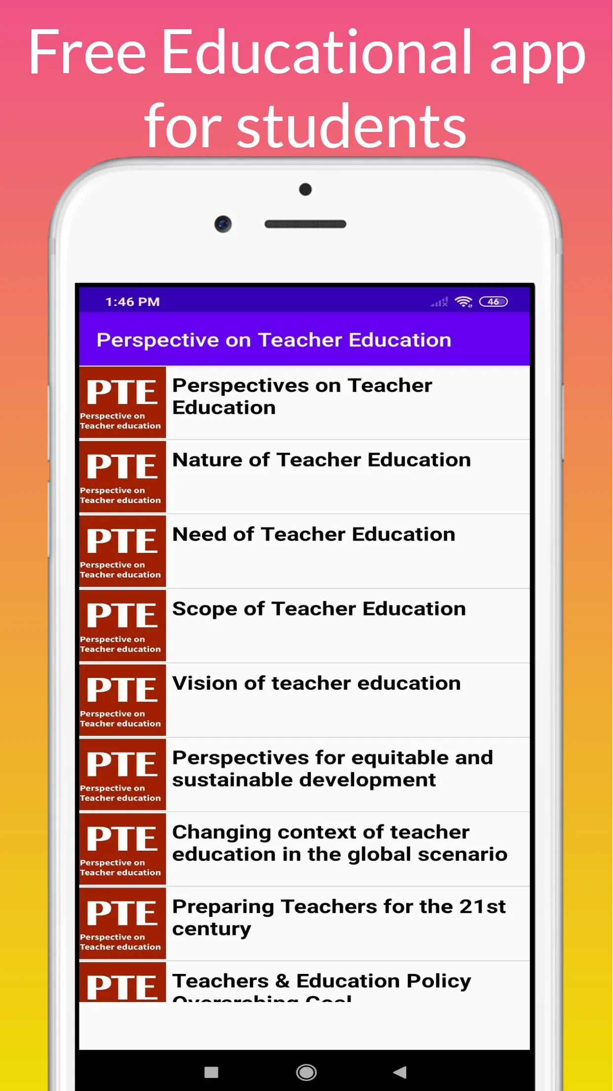 Teacher education perspective | Indus Appstore | Screenshot