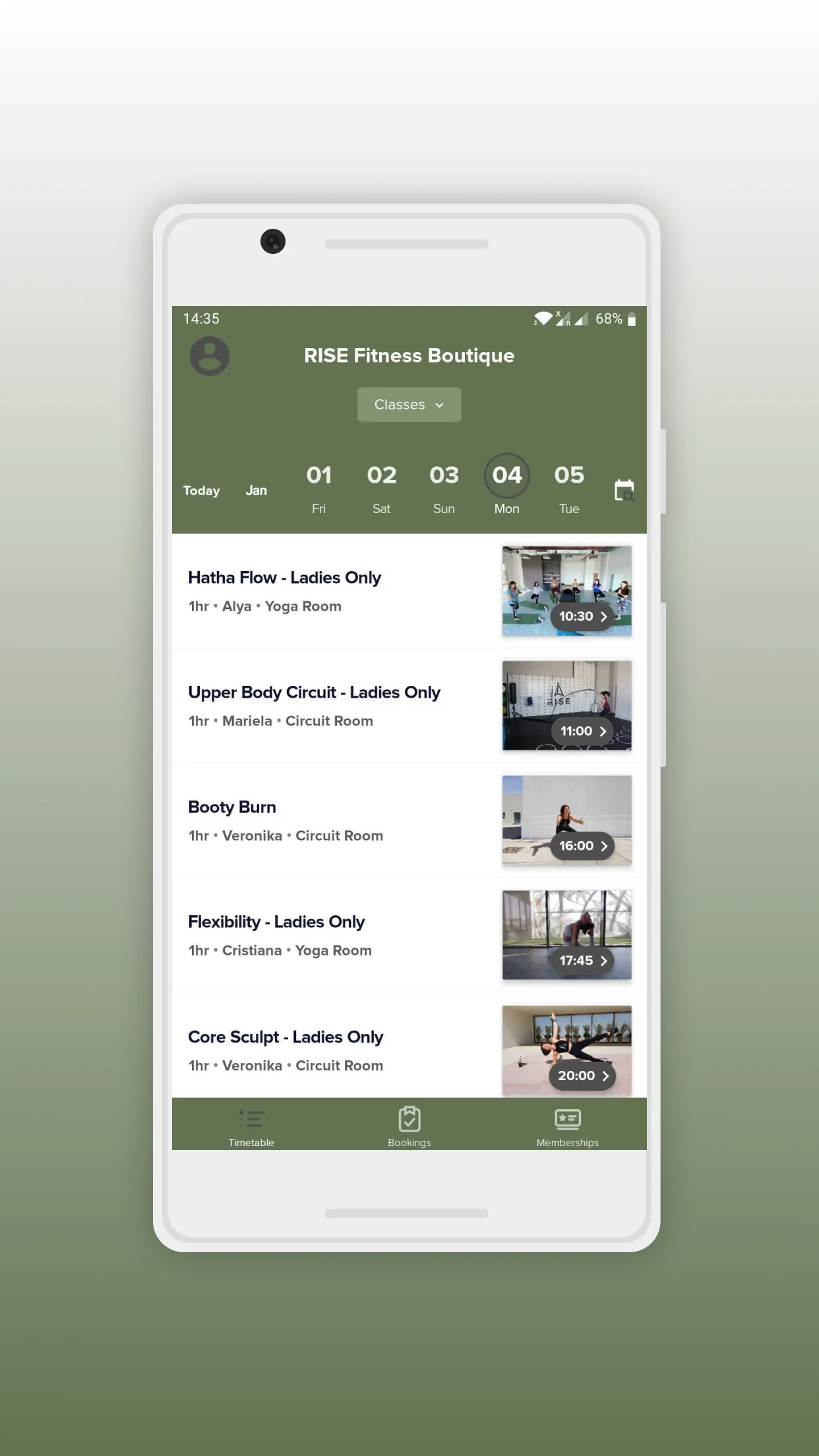 Rise Fitness Boutique | Indus Appstore | Screenshot