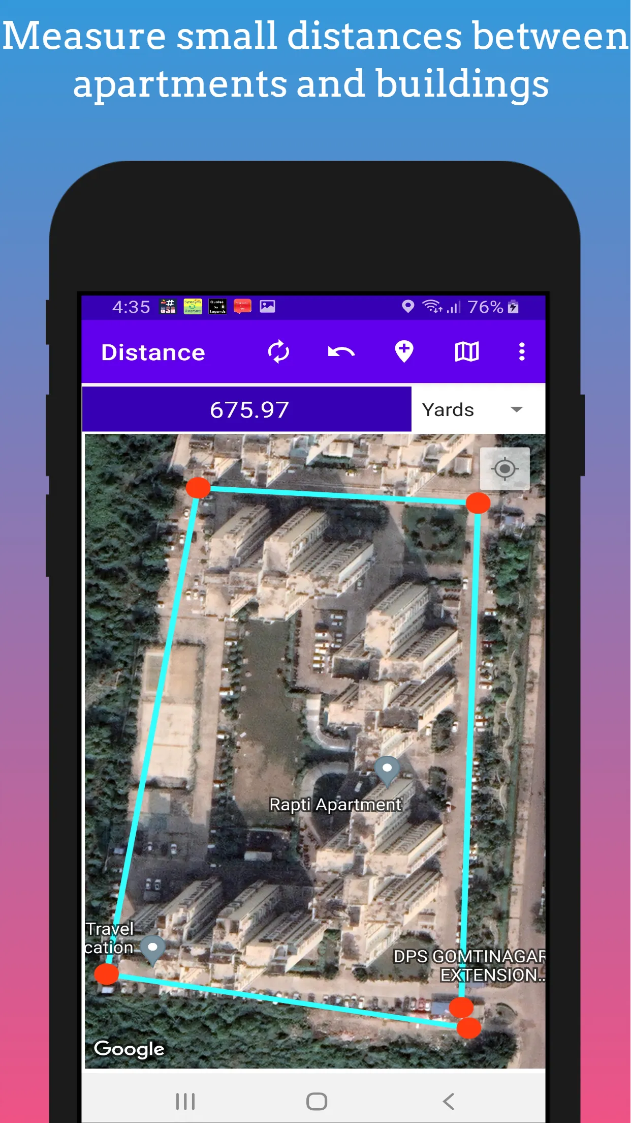 GPS Distance Measurement | Indus Appstore | Screenshot