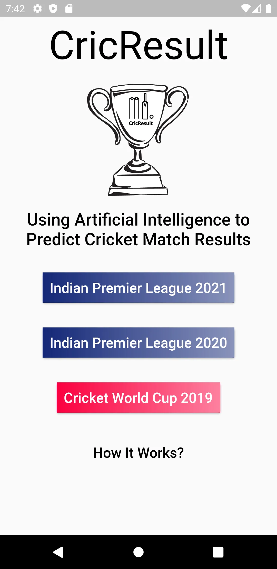 CricResult - Using AI for Cric | Indus Appstore | Screenshot