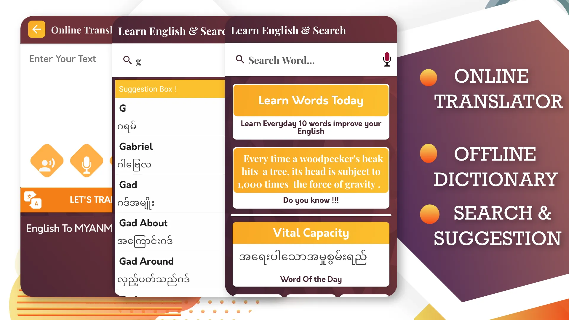 English to Myanmar Translator | Indus Appstore | Screenshot