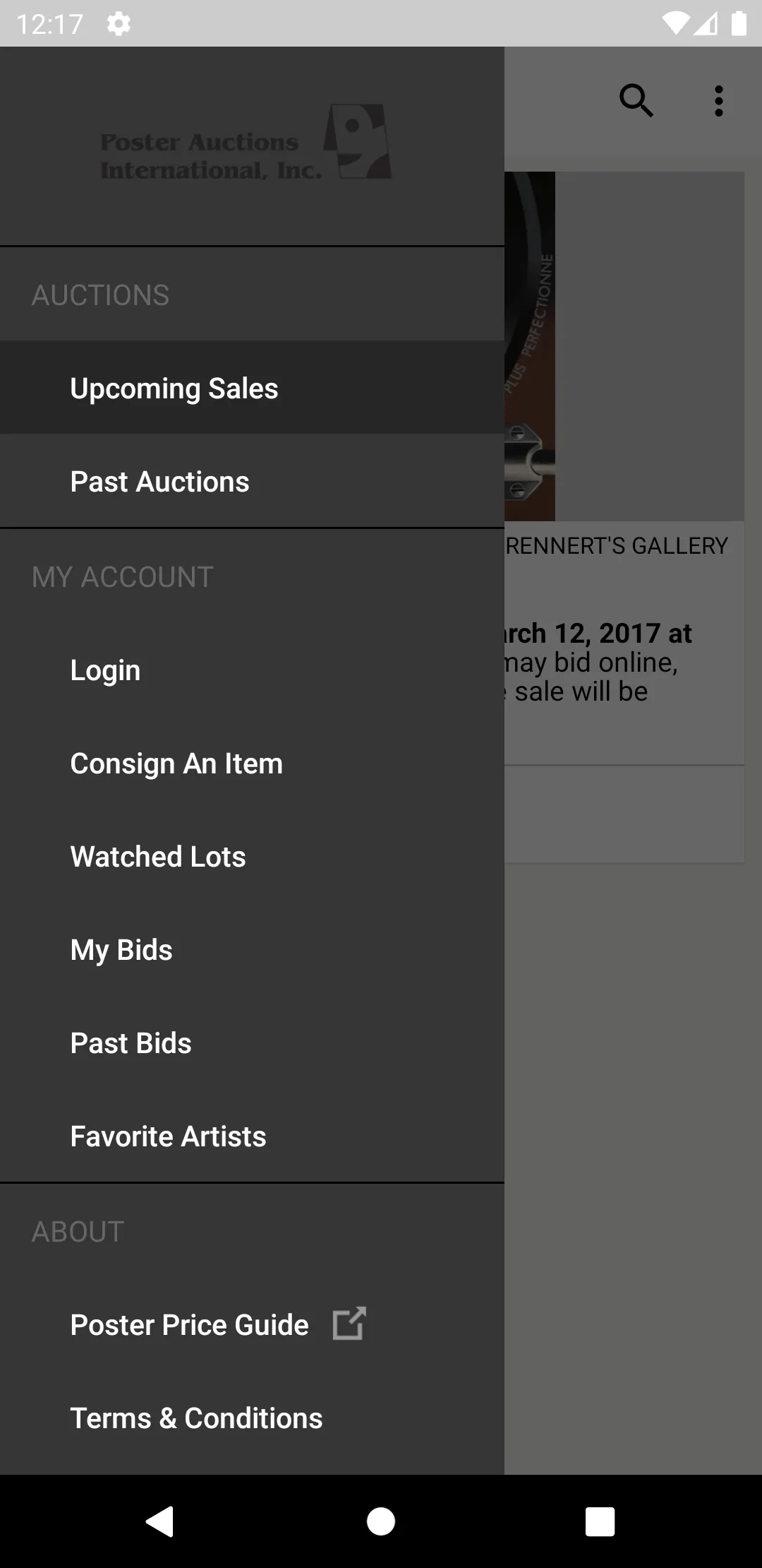 Poster Auctions International | Indus Appstore | Screenshot