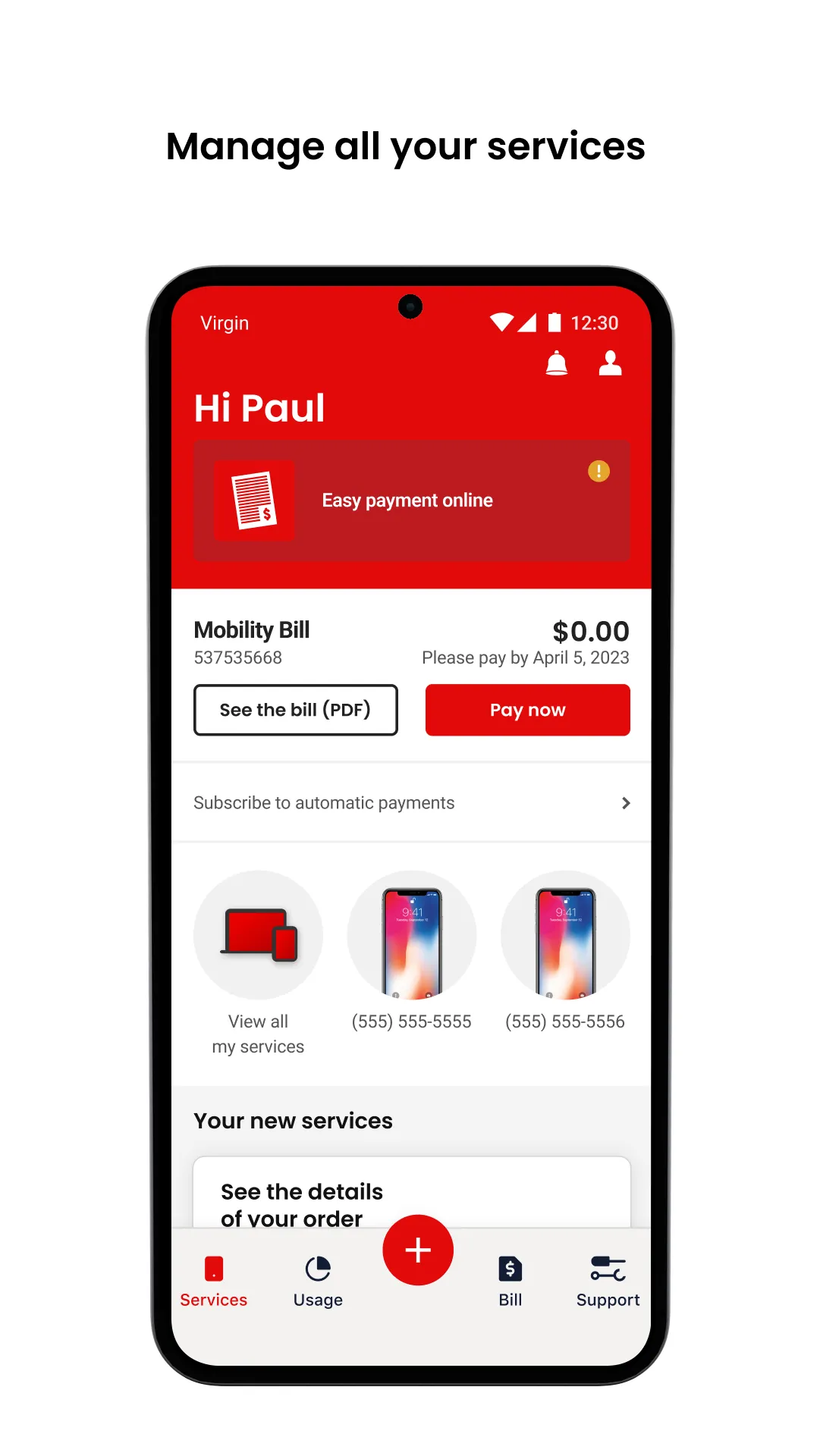 Virgin Plus My Account | Indus Appstore | Screenshot