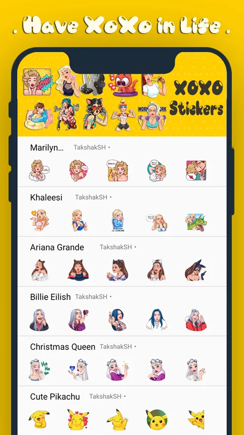 XOXO Stickers - WASticker 2023 | Indus Appstore | Screenshot