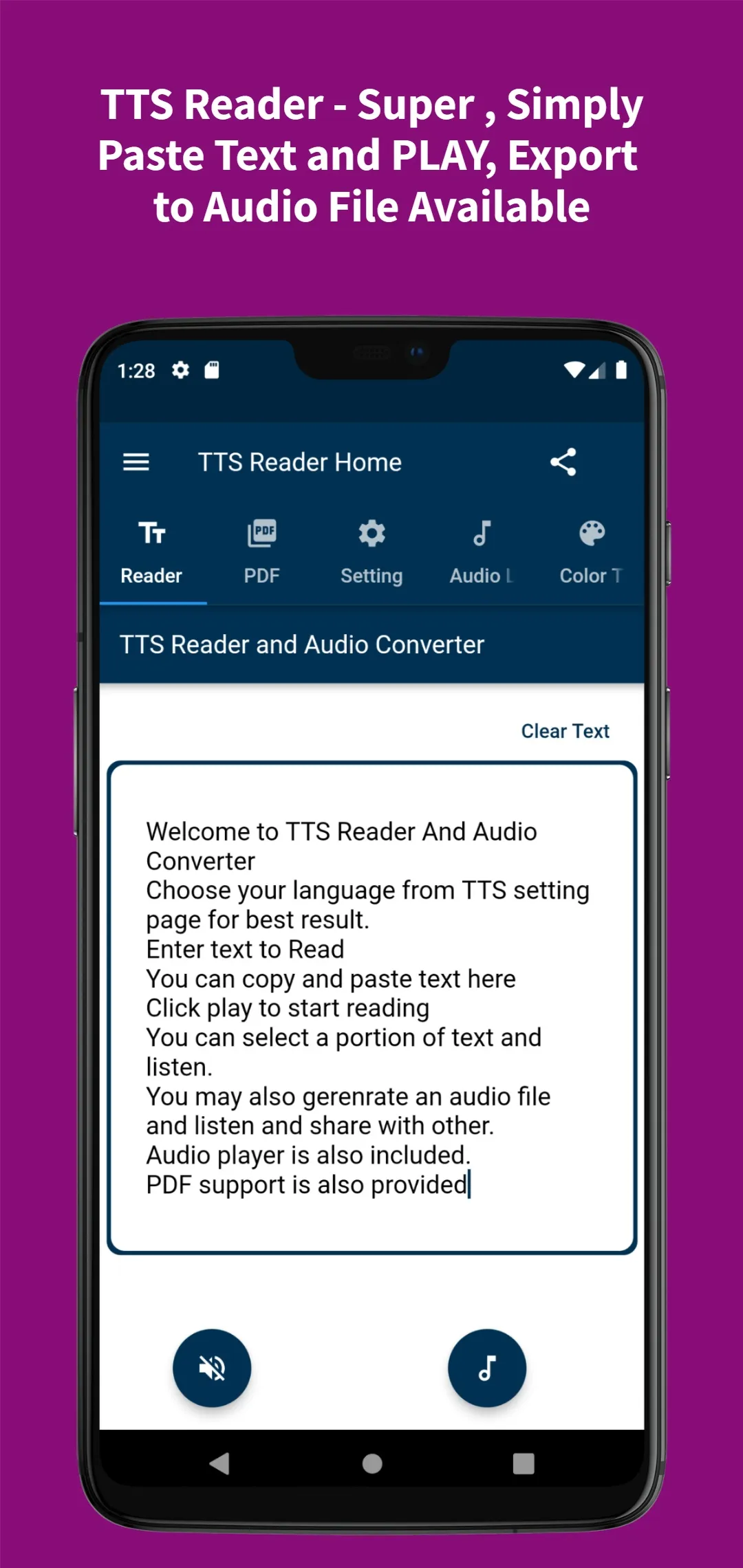 TTS Reader -Text to Speech | Indus Appstore | Screenshot