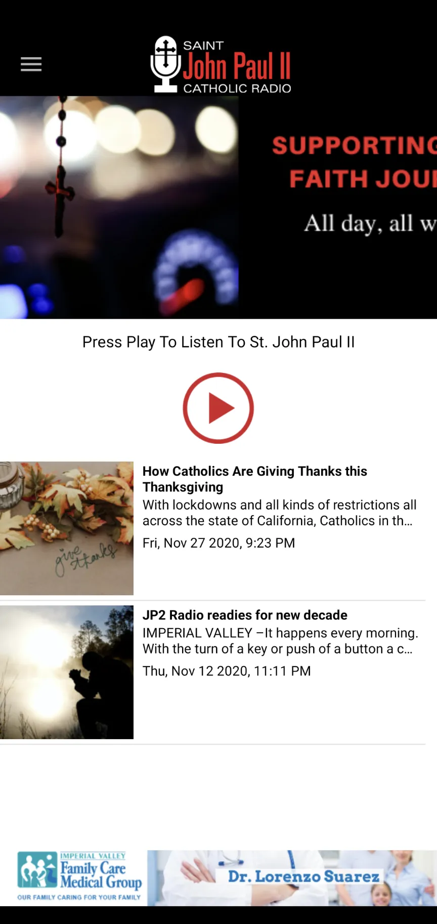 JP2 Catholic Radio | Indus Appstore | Screenshot